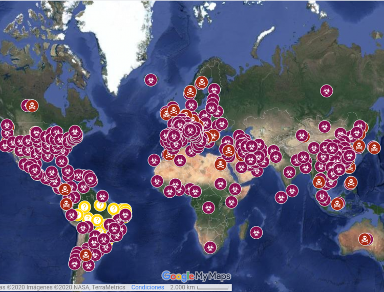 Google Maps activa un mapa interactivo para ver los casos confirmados de Coronavirus.