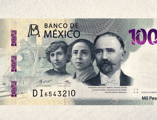 Nuevo billete de 1,000 pesos en México: Francisco I. Madero, Carmen Serdán y Hermila Galindo para conmemorar la Revolución